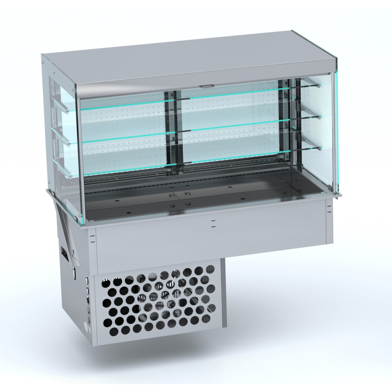 Drop-in vitrine cubique r&eacute;frig&eacute;r&eacute;e - roll-up 4/1 - Combisteel - 7495.0140