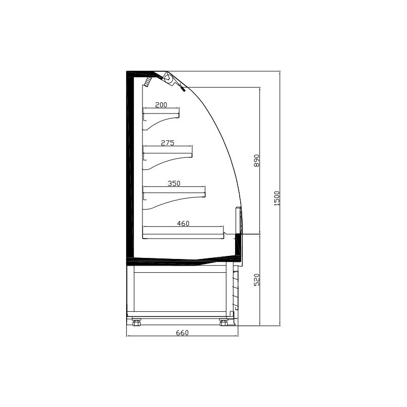 Vitrine r&eacute;frig&eacute;r&eacute;e 1.3 - Combisteel - 7080.0010