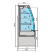 Vitrine r&eacute;frig&eacute;r&eacute;e noah avec portes coulissantes 1.9 - Combisteel - 7350.0030