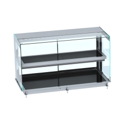 Drop-in vitrine cubique chauffante avec plaque vitro ceramique noir 4/1 - Combisteel - 7495.0335