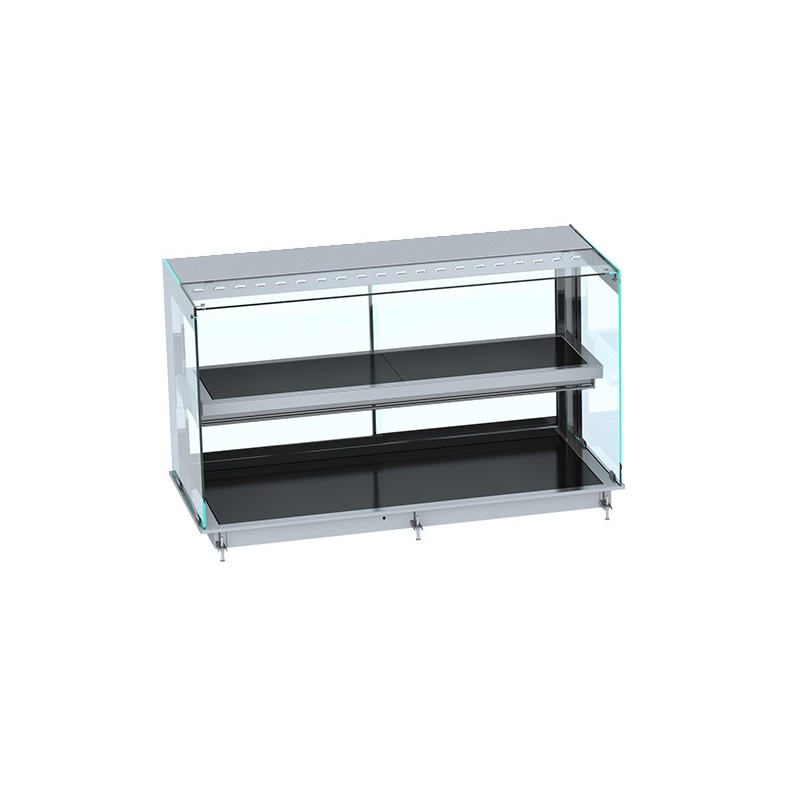 Drop-in vitrine cubique chauffante avec plaque vitro ceramique noir 4/1 - Combisteel - 7495.0335