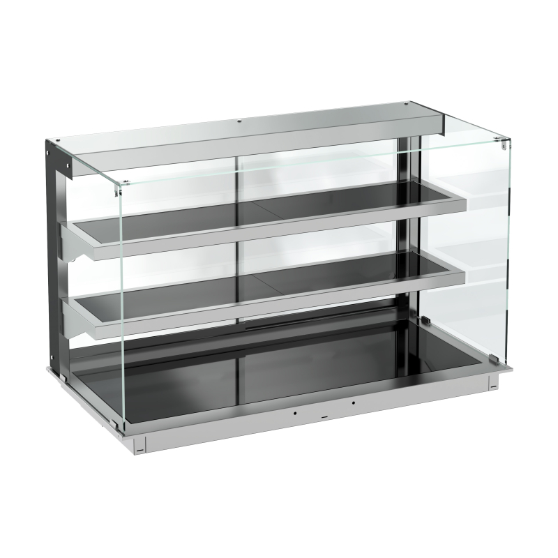 Drop-in vitrine cubique chauffante avec plaque vitro ceramique noir 5/1 - Combisteel - 7495.0340