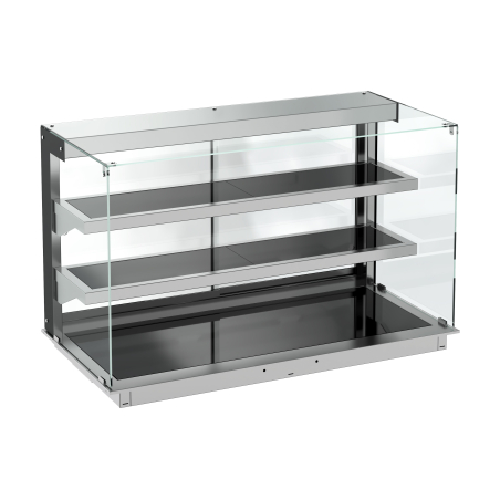 Drop-in vitrine cubique chauffante avec plaque vitro ceramique noir 5/1 - Combisteel - 7495.0340