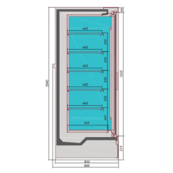 Chambre froide murale mike 3.8 *transport sur demande* - Combisteel - 7350.0080