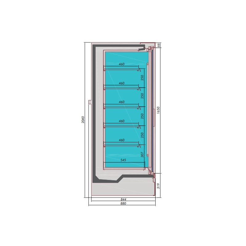 Chambre froide murale mike 3.8 *transport sur demande* - Combisteel - 7350.0080