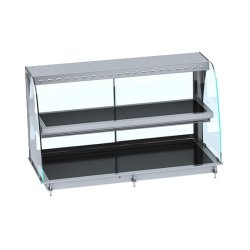 Drop-in vitrine courbee chauffante avec plaque vitro ceramique noir 4/1 - Combisteel - 7495.0395