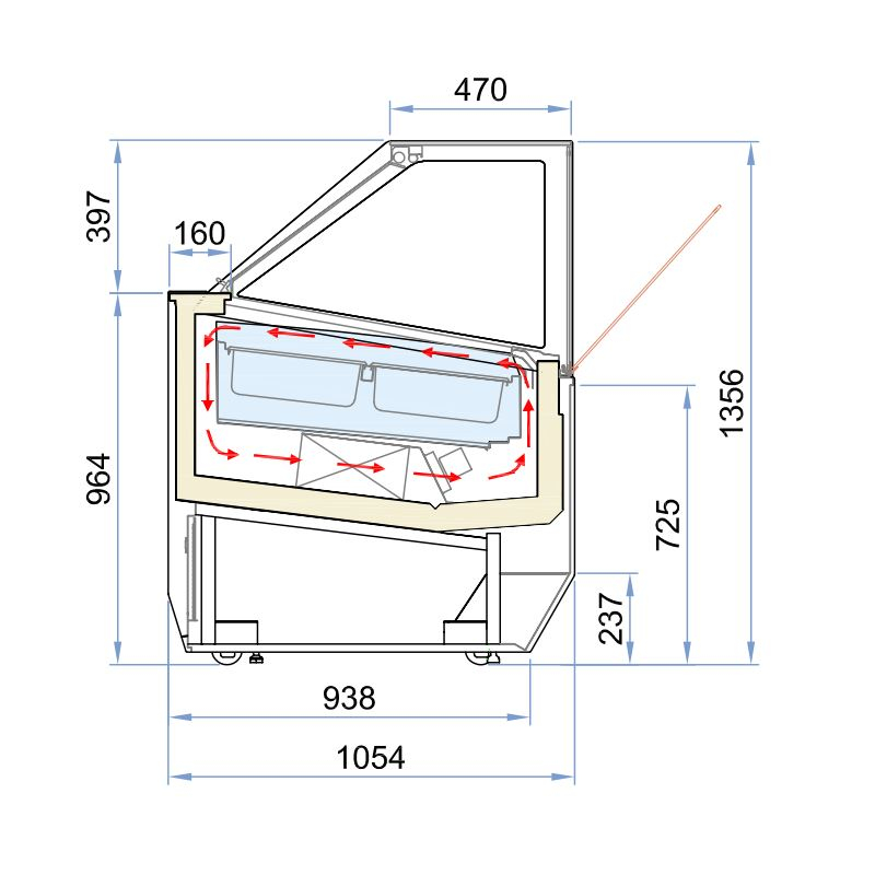 Vitrine &agrave; creme glac&eacute;e millenium 16 - Combisteel - 7295.0045