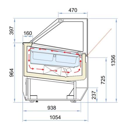 Vitrine &agrave; creme glac&eacute;e millenium 16 - Combisteel - 7295.0045
