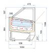 Vitrine &agrave; creme glac&eacute;e millenium 16 - Combisteel - 7295.0045