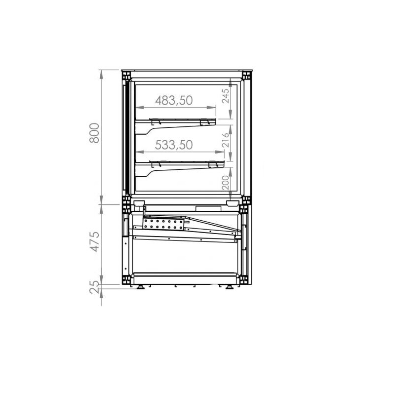 Vitrine r&eacute;frig&eacute;r&eacute;e 300l - Combisteel - 7489.5450