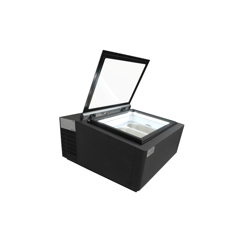 Tafelmodel ijskast zwart opent aan de klantenzijde - Combisteel - 7292.0020