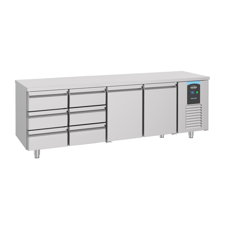 700 gekoelde tafel 2 deuren 6 laden energy line - Combisteel - 7489.5570