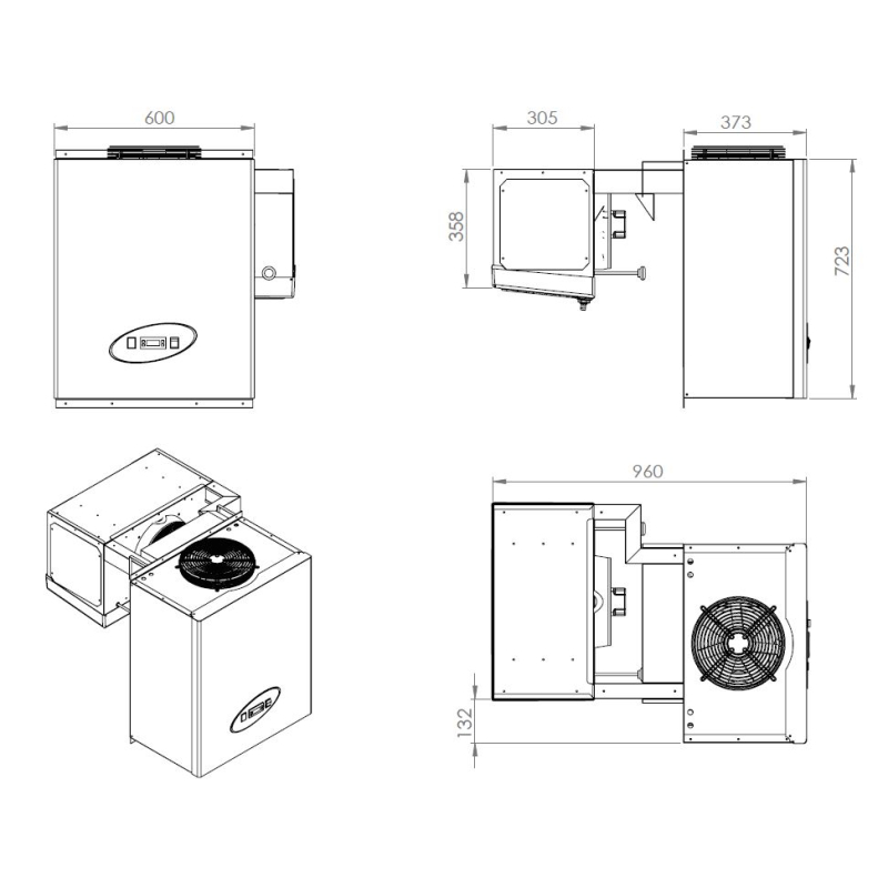Unit&eacute; de r&eacute;froidissement type positif 9,1-13 m3 - Combisteel - 7489.0415