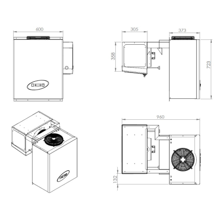 Unit&eacute; de r&eacute;froidissement type positif 9,1-13 m3 - Combisteel - 7489.0415