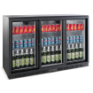Arri&egrave;re bar r&eacute;frig&eacute;r&eacute;e noir 3 portes coulisst - Combisteel - 7527.0050