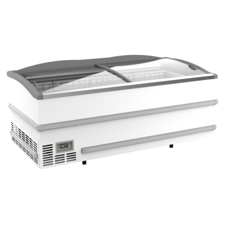 Cong&eacute;lateur bahut blanc pour supermarch&eacute; t&ecirc;te de gondole d&eacute;givrage manuel - Combisteel - 7072.0050