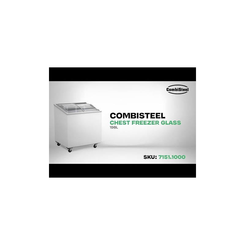 Cong&eacute;lateur bahut couvercle en verre 198 l - Combisteel - 7151.1000