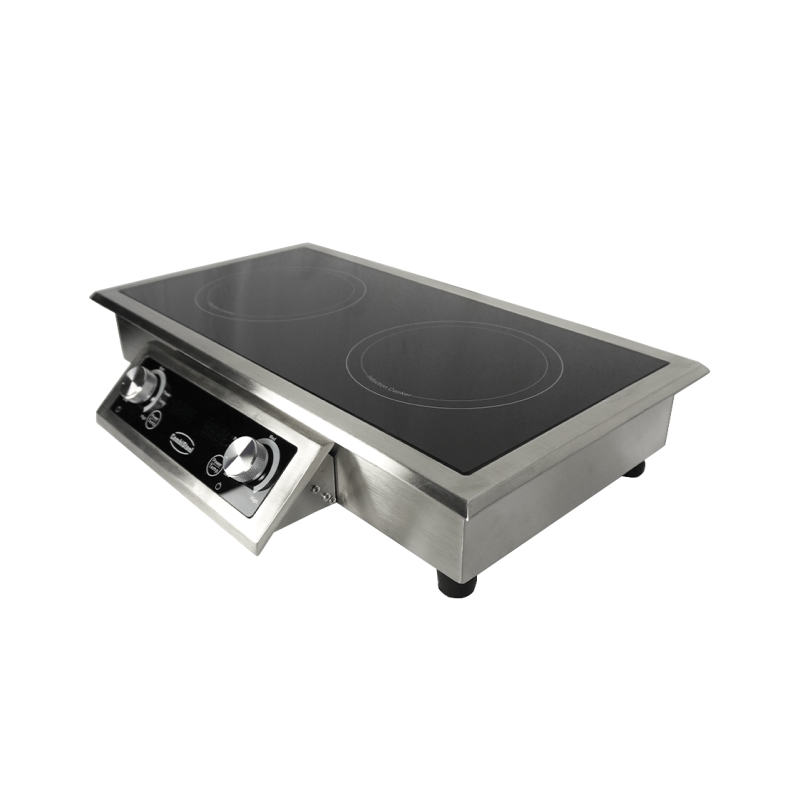 Drop-in inductie kookplaat 2 zones geschikt uitsluitend voor inductiepannen - Combisteel - 7505.0020