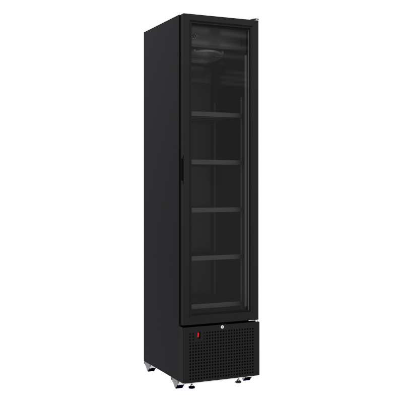 R&eacute;frig&eacute;rateur 1 porte en verre noir 348l *transport sur demande* - Combisteel - 7464.0210