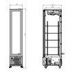 R&eacute;frig&eacute;rateur 1 porte en verre noir 348l *transport sur demande* - Combisteel - 7464.0210