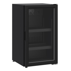 R&eacute;frig&eacute;rateur posable porte en verre 136l noir - Combisteel - 7464.0015