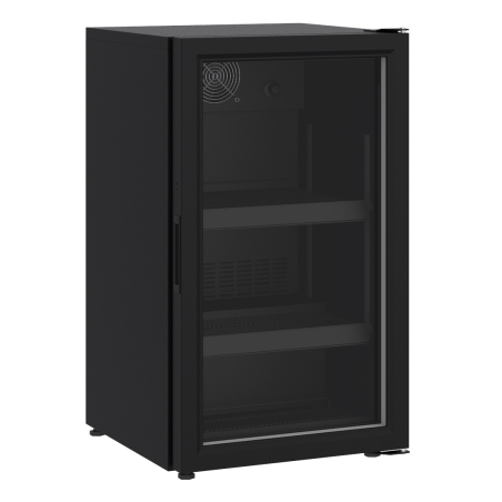 R&eacute;frig&eacute;rateur posable porte en verre 136l noir - Combisteel - 7464.0015