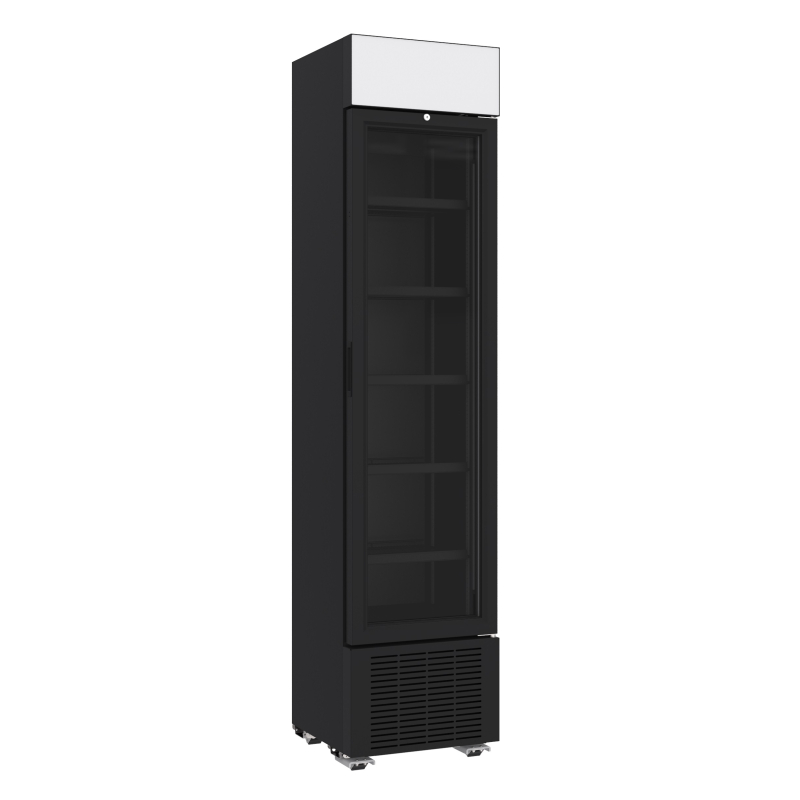 R&eacute;frig&eacute;rateur 1 porte en verre noir 232l *transport sur demande* - Combisteel - 7464.0200