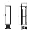 R&eacute;frig&eacute;rateur 1 porte en verre noir 232l *transport sur demande* - Combisteel - 7464.0200