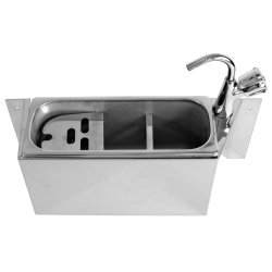 Ijsschepwasbak met kraan 380x120x150 met afvoergat,&hellip;