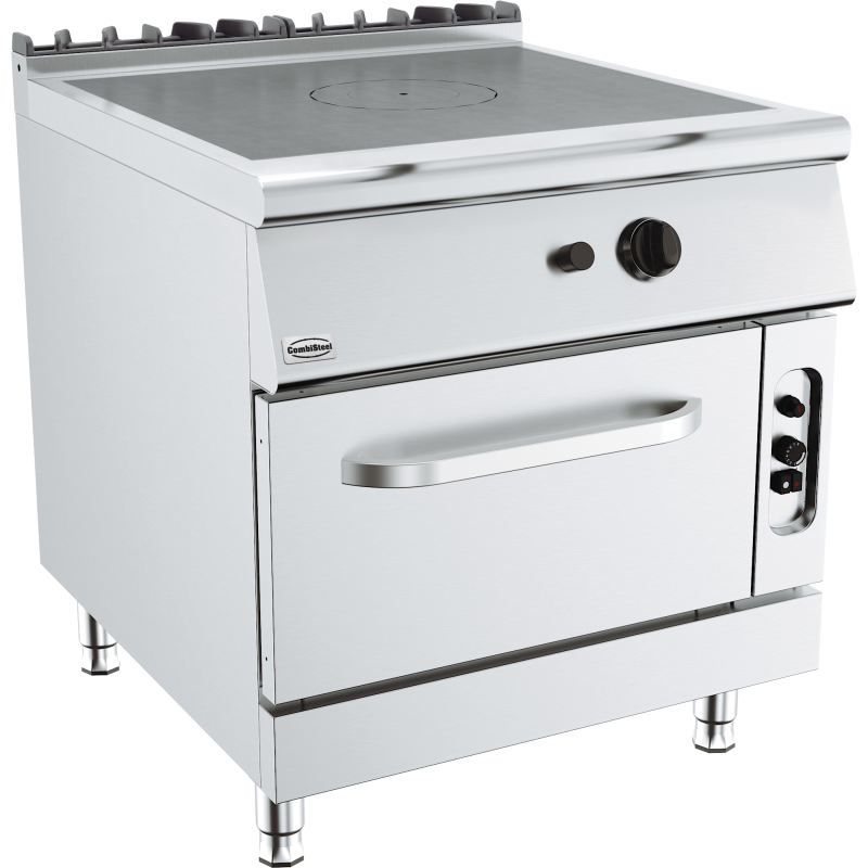 Base 900 cuisiniere avec plaques coup de feu avec four &agrave; gaz - Combisteel - 7178.3040