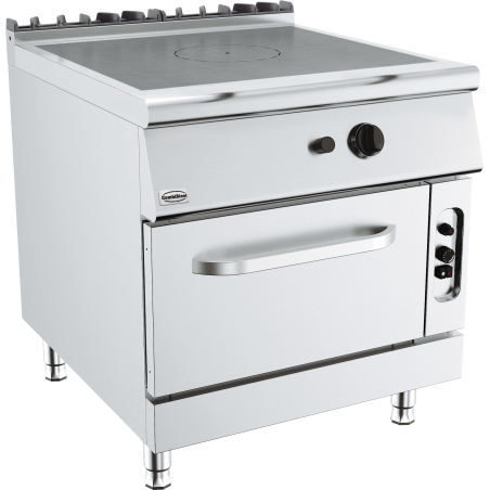 Base 900 cuisiniere avec plaques coup de feu avec four &agrave; gaz - Combisteel - 7178.3040