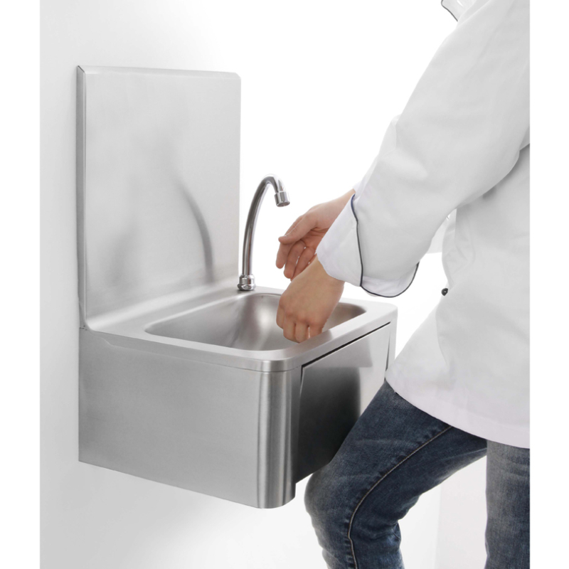 Wasbak met kniebediening - Combisteel - 7531.0005