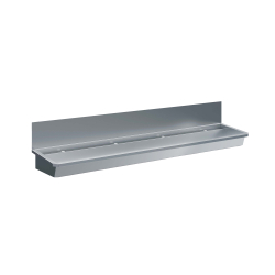 RVS wasbak 4 kranen 2400mm...