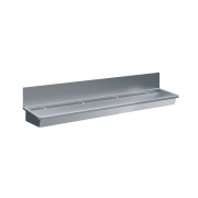 &Eacute;vier inox 4 robinets 2400mm bouchon de vidange et couvercle anti-&eacute;claboussures inclus, &agrave; l'exclusion d - Combisteel - 7013.4615