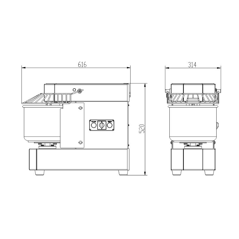 P&eacute;trin &agrave; spirales 10l - Combisteel - 7062.0105