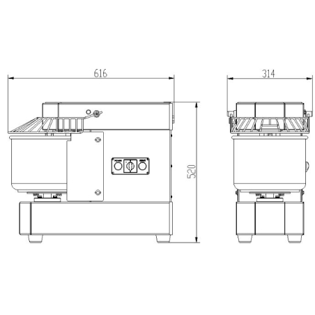 P&eacute;trin &agrave; spirales 10l - Combisteel - 7062.0105
