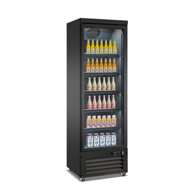 R&eacute;frig&eacute;rateur 1 porte en verre noir ceb-500r bl - Combisteel - 7526.0100