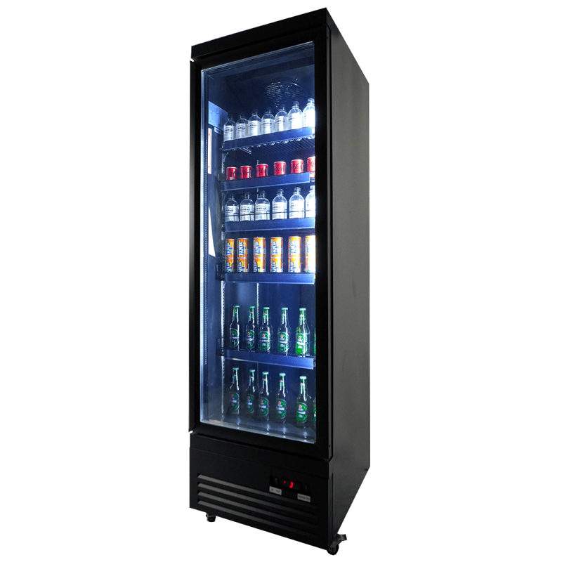 R&eacute;frig&eacute;rateur 1 porte en verre noir ceb-500r bl - Combisteel - 7526.0100