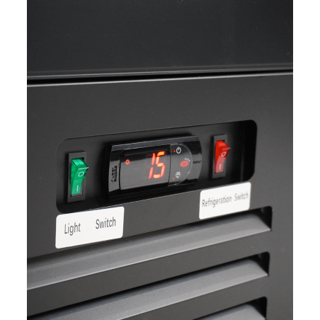 R&eacute;frig&eacute;rateur 1 porte en verre noir ceb-500r bl - Combisteel - 7526.0100