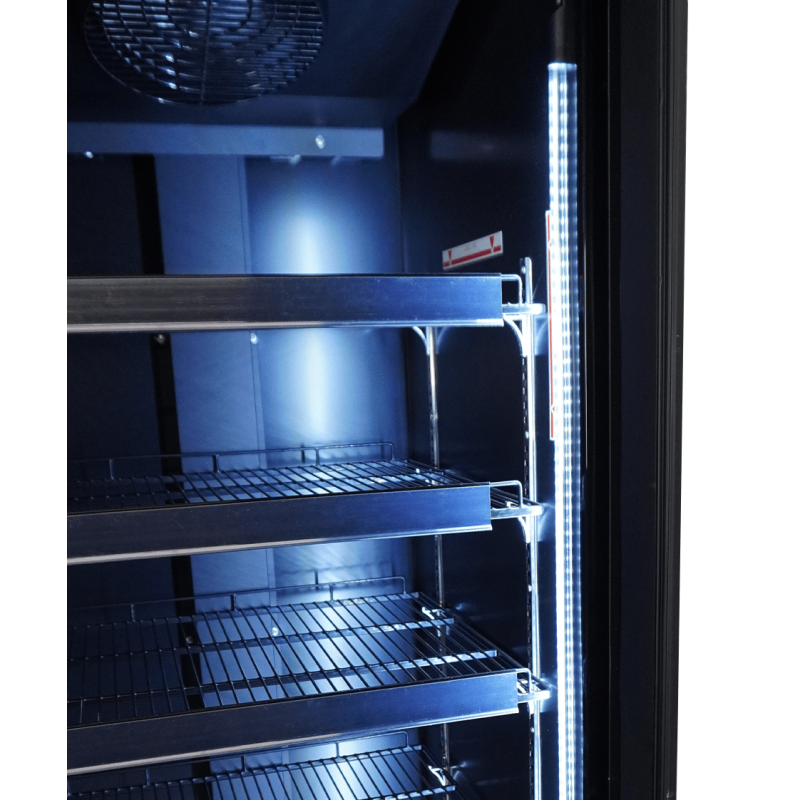 R&eacute;frig&eacute;rateur 1 porte en verre noir ceb-500r bl - Combisteel - 7526.0100