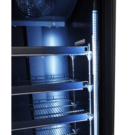 R&eacute;frig&eacute;rateur 1 porte en verre noir ceb-500r bl - Combisteel - 7526.0100