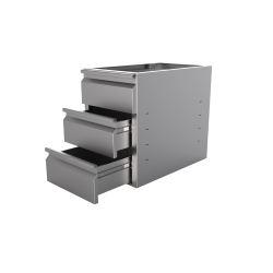 Bloc de tiroirs 3 tiroirs pour table 600 - Combisteel - 7333.0178