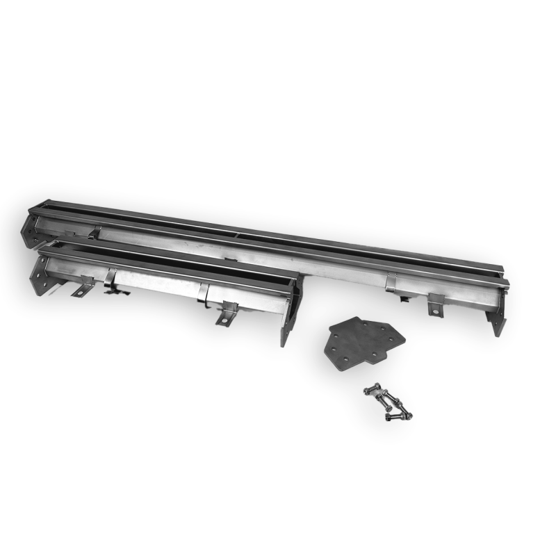 Drain inox 300x265 avec 1 sortie pour goutti&egrave;re &agrave; fente - Combisteel - 7107.0020