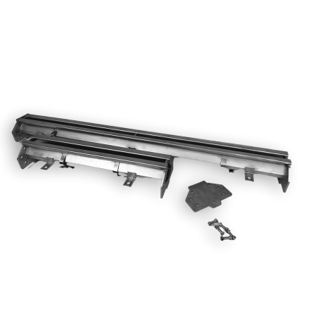 Drain inox 300x265 avec 1 sortie pour goutti&egrave;re &agrave; fente - Combisteel - 7107.0020