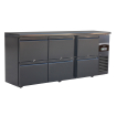 Arri&egrave;re bar r&eacute;frig&eacute;r&eacute;e noir 6 tiroirs - Combisteel - 7450.0323