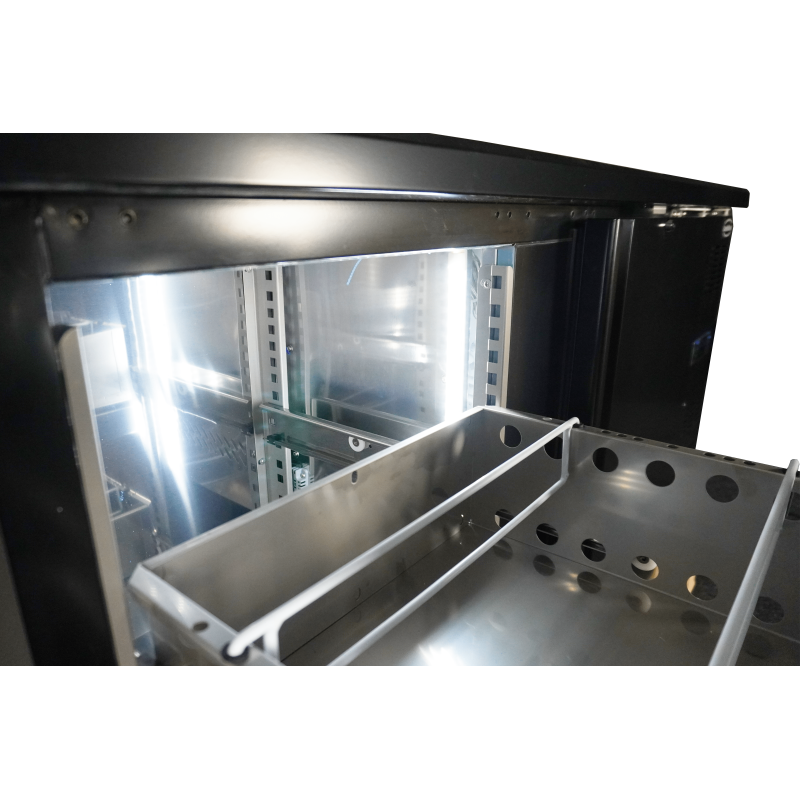 Arri&egrave;re bar r&eacute;frig&eacute;r&eacute;e noir 6 tiroirs - Combisteel - 7450.0323