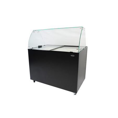 Vitrine &agrave; creme glac&eacute;e java noir 8x5 ltr - Combisteel - 7472.0129