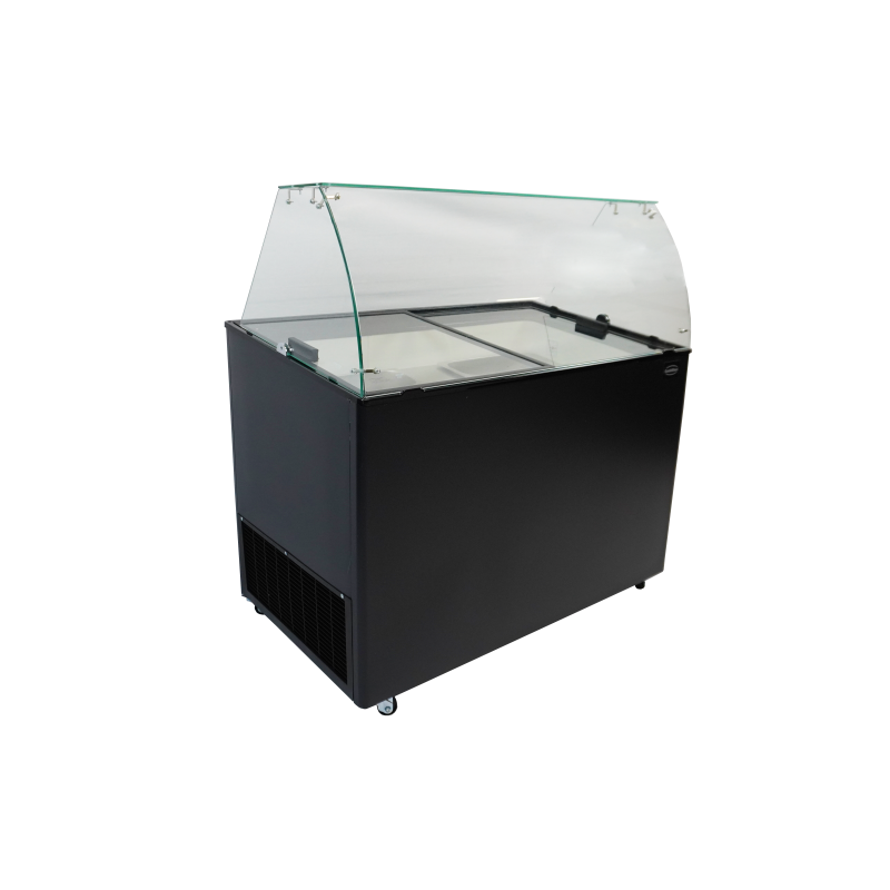 Vitrine &agrave; creme glac&eacute;e java noir 8x5 ltr - Combisteel - 7472.0129