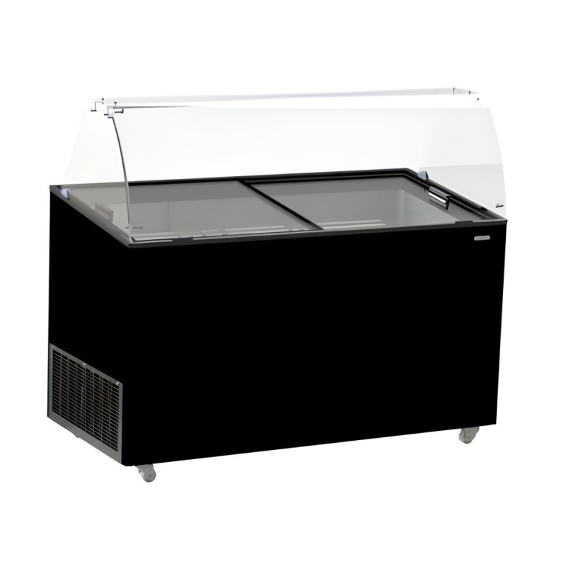 Vitrine &agrave; creme glac&eacute;e tenerife noir 10x5 ltr - Combisteel - 7472.0134