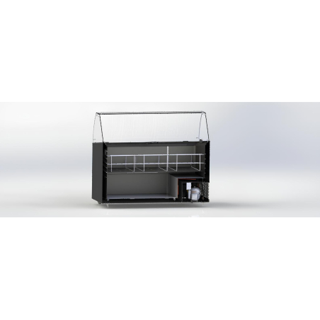 Vitrine &agrave; creme glac&eacute;e tenerife noir 10x5 ltr - Combisteel - 7472.0134